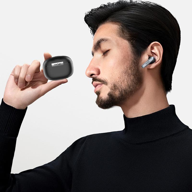 EarFun Air 2 teljesen vezeték nélküli Hi-Res fülhallgató, 4 mikrofonnal, IPX7 - Fekete