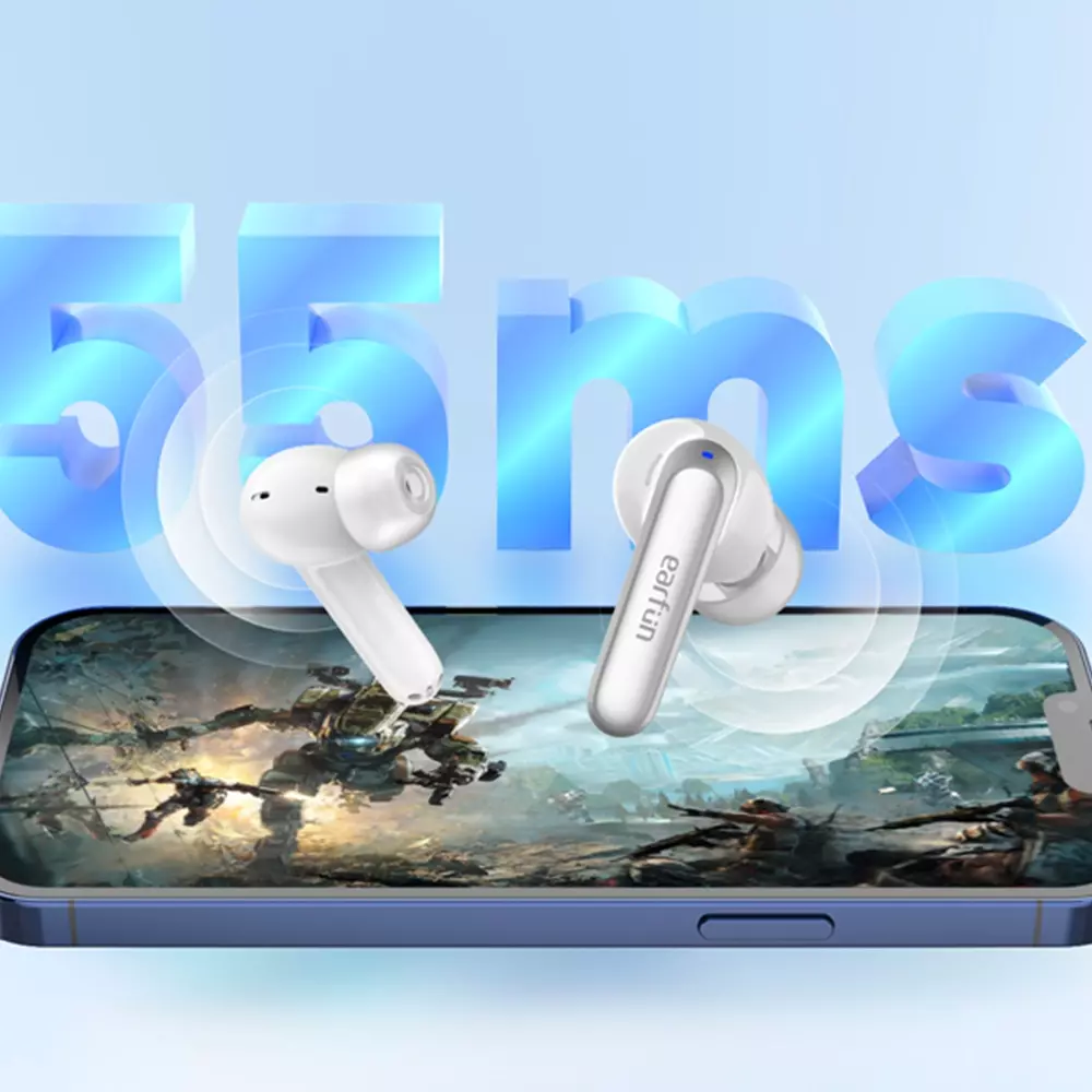 EarFun Air 2 teljesen vezeték nélküli Hi-Res fülhallgató, 4 mikrofonnal, IPX7 - Fehér